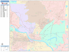 North Little Rock Digital Map Color Cast Style